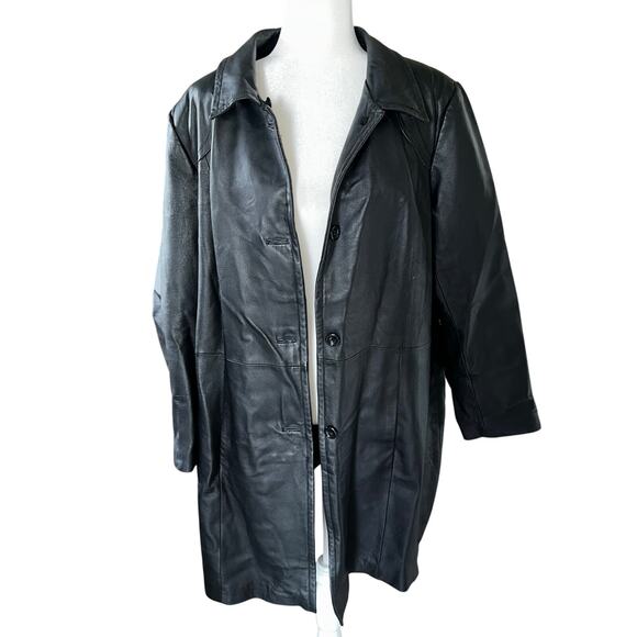 Worthington Jackets & Blazers - Y2k women oversized leather coat sz 1x
